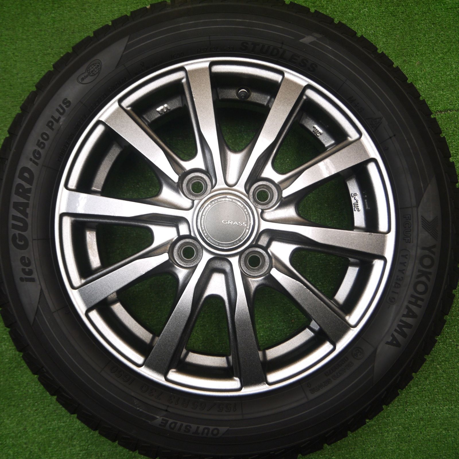 送料無料] 4本価格☆スタッドレス 155/65R13 ヨコハマ アイスガード iG50 プラス GRASS グラス 13インチ  PCD100/4H☆4100802Hス - メルカリ