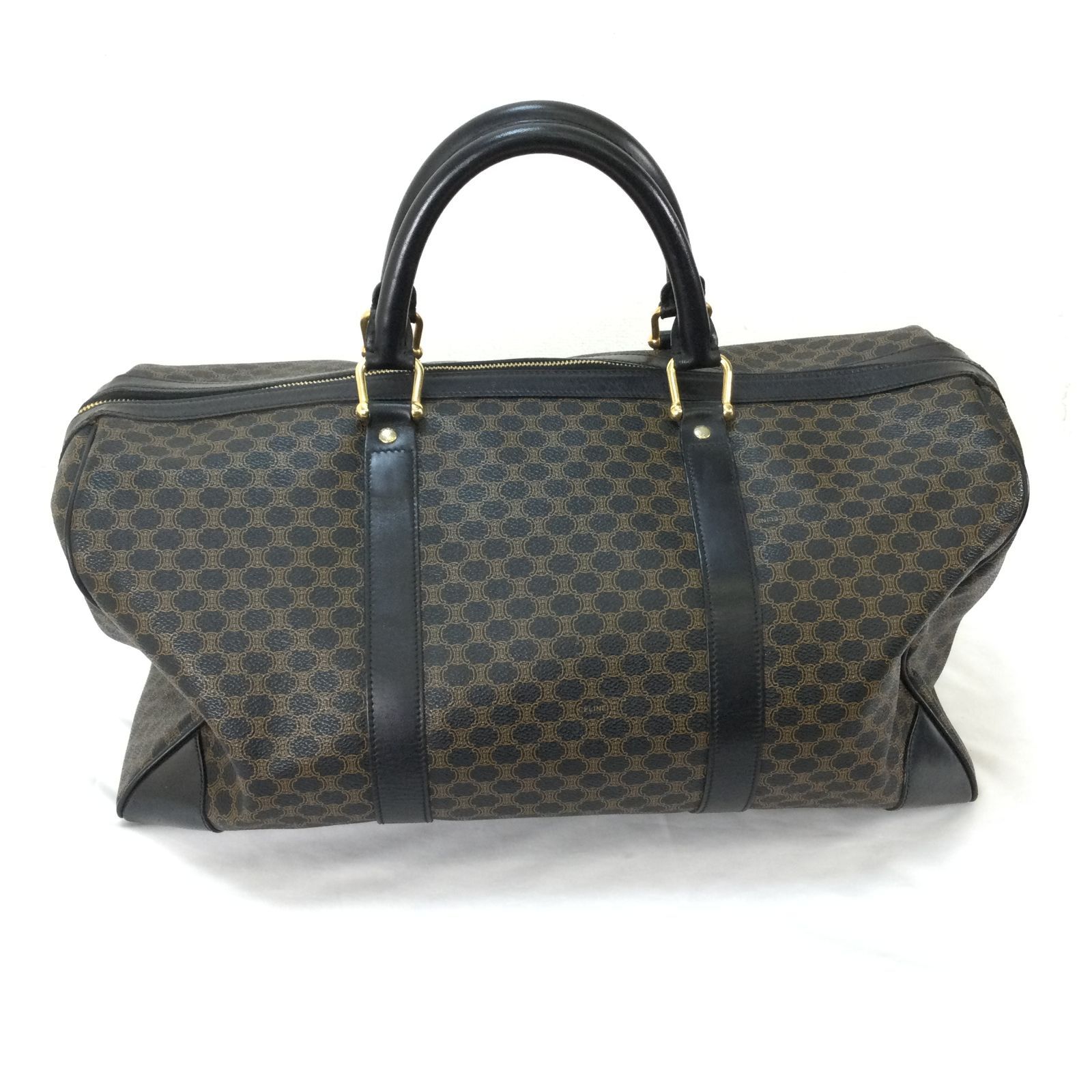 1308 CELINE セリーヌ マカダム ボストンバッグ ハンドバッグ