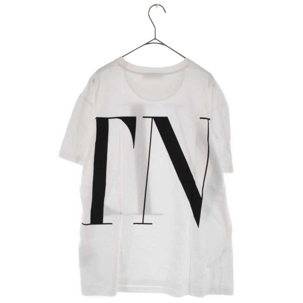 希少 VALENTINO ロゴ VLTNロゴ Tシャツ ホワイト Lサイズ ヴァレンティノ VALENTINO マクロVLTN ロゴ グリッド オーバー