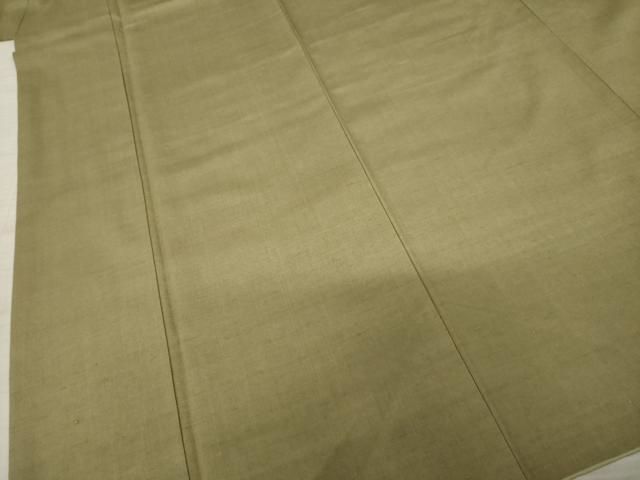 平和屋着物○上質な紬 色無地 空五倍子色 正絹 逸品 未使用 AAAY4772ck  