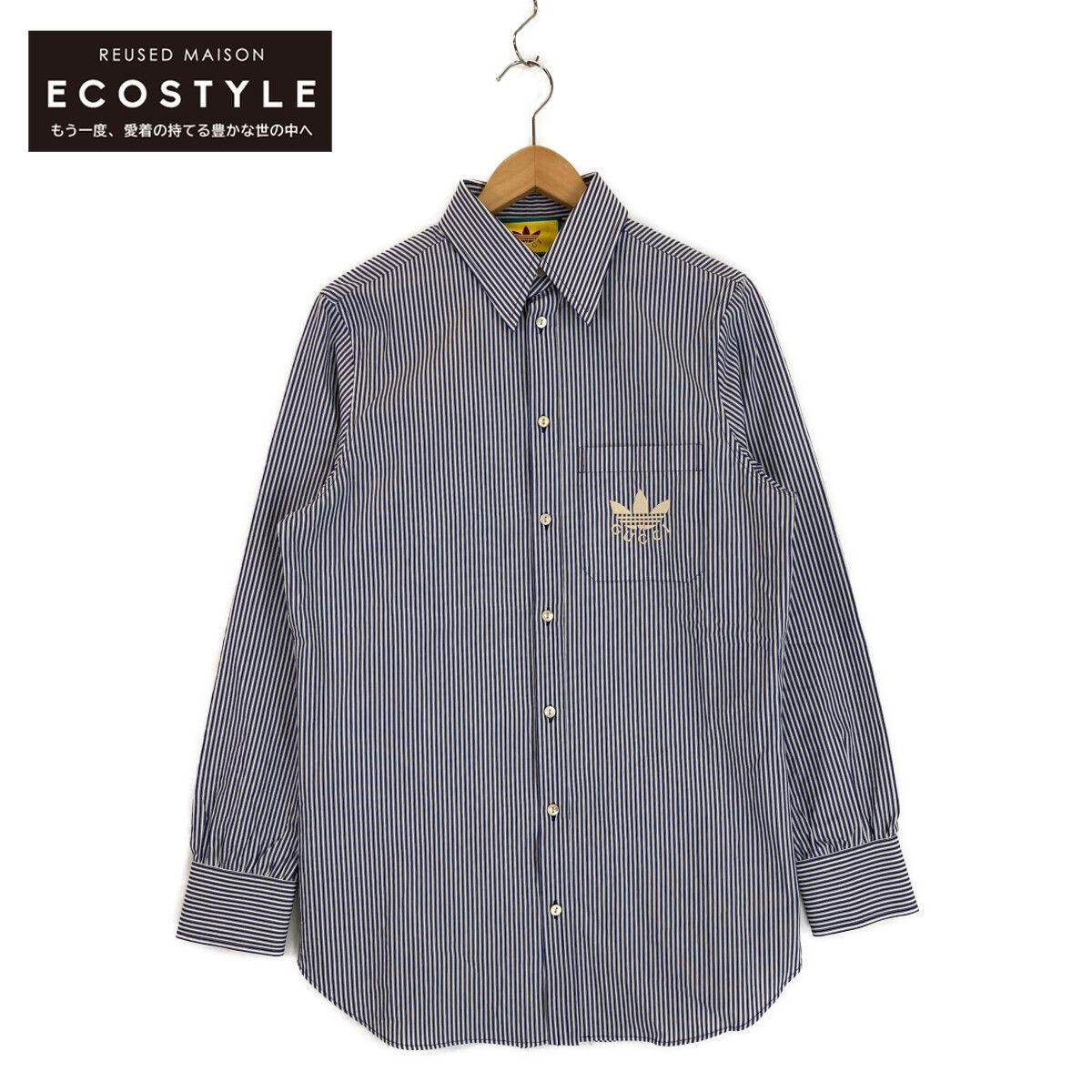 ADIDAS GUCCI ネイビーストライプシャツ
