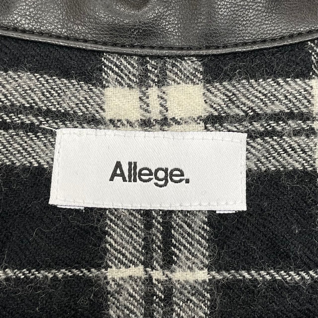 定価38500円 Allege 22AW Open Collar Check Shirt オープンカラー 