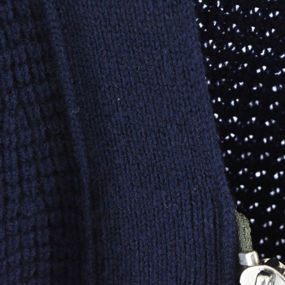 Sacai (サカイ) 19AW ニットドッキング ボンバーブルゾン ネイビー