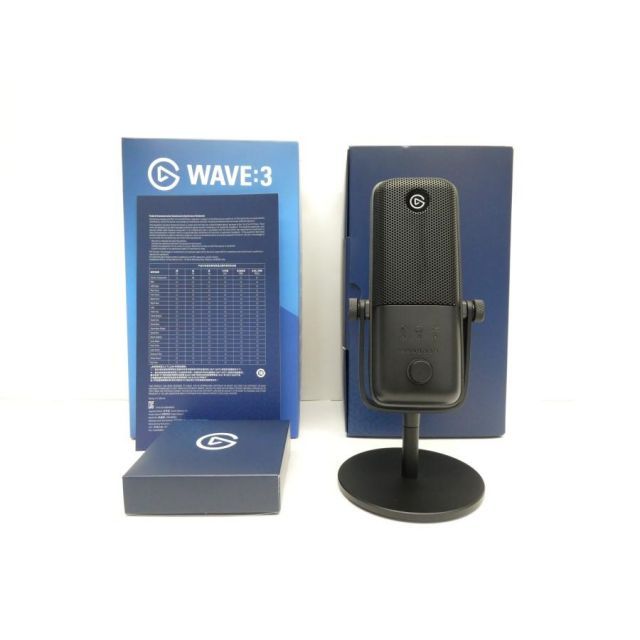 Elgato Wave 3 コンデンサーマイク ショックマウント|ポップフィルター付属 △WG5207