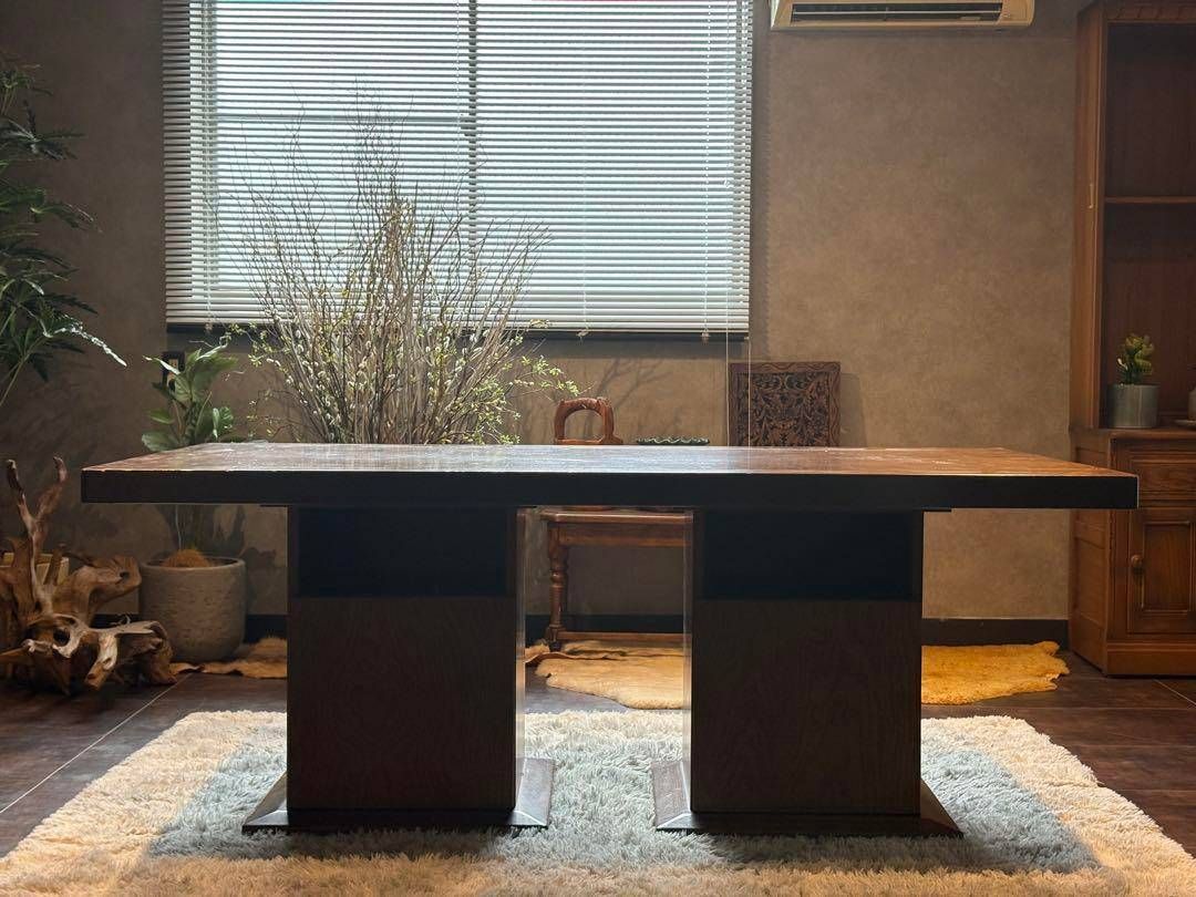 オーク材 アンティーク ビンテージ レザーチェア ダイニングセット RH