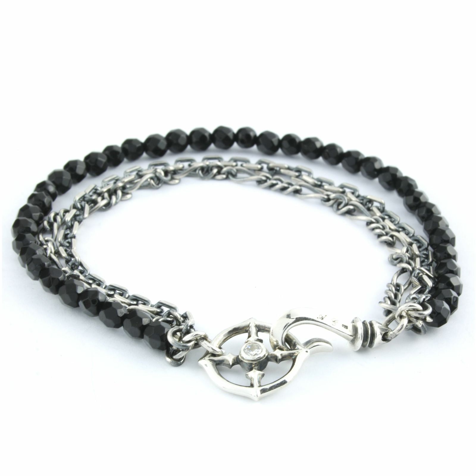 ブラックスピネル３連ブレスレット アルテミスクラシック シルバー ジュエリーブランド