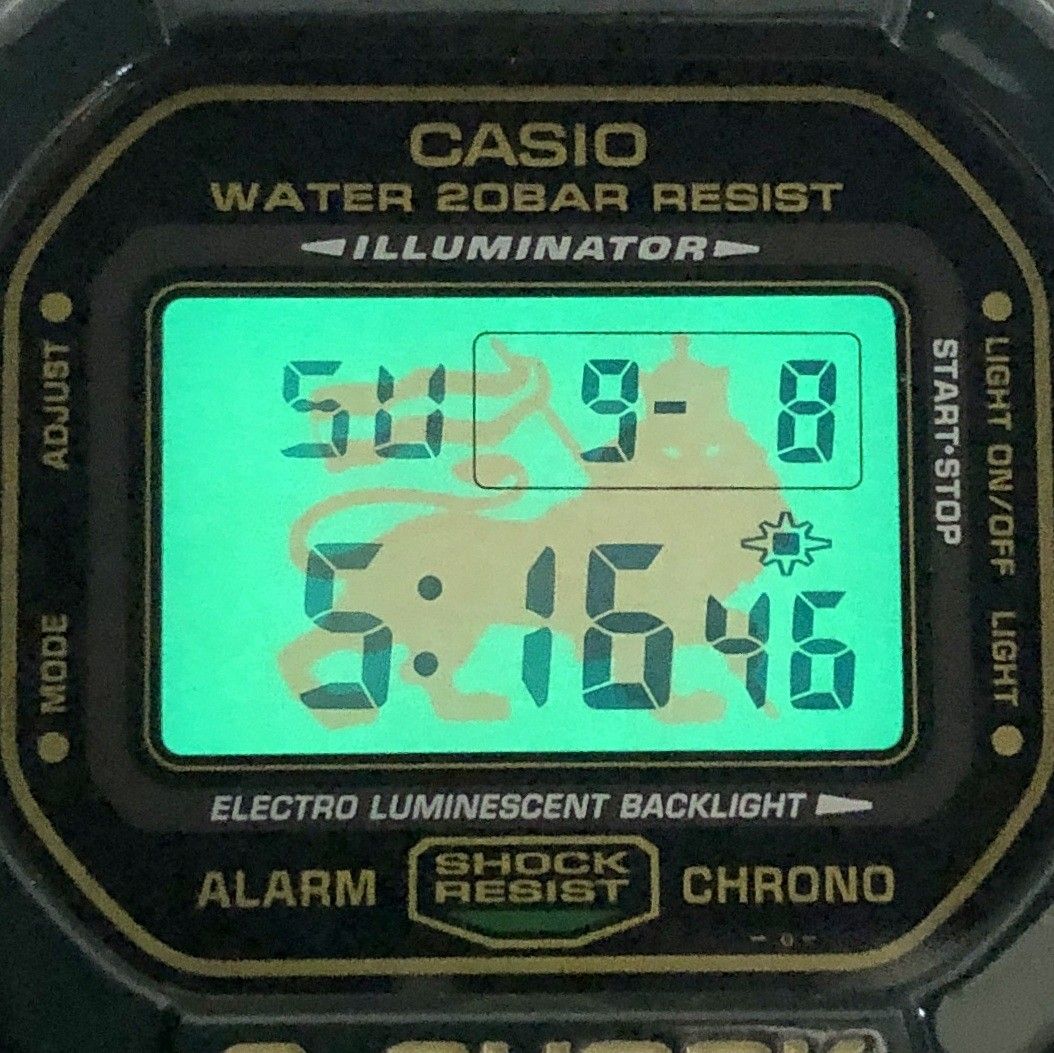 美品 G-SHOCK DW-5600R ラスタファリアン レゲエ ライオンEL 美品 G-SHOCK DW-5600R ラスタファリアン レゲエ ライオンEL