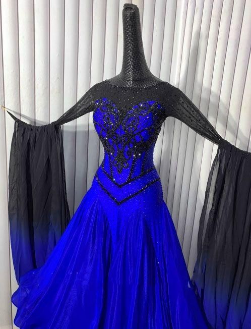 オーダーメイド　社交ダンス衣装　スタンダードドレス 色変更可 オーダーメイド 社交ダンス衣装 色変更可 スタンダードドレス 羽根 高