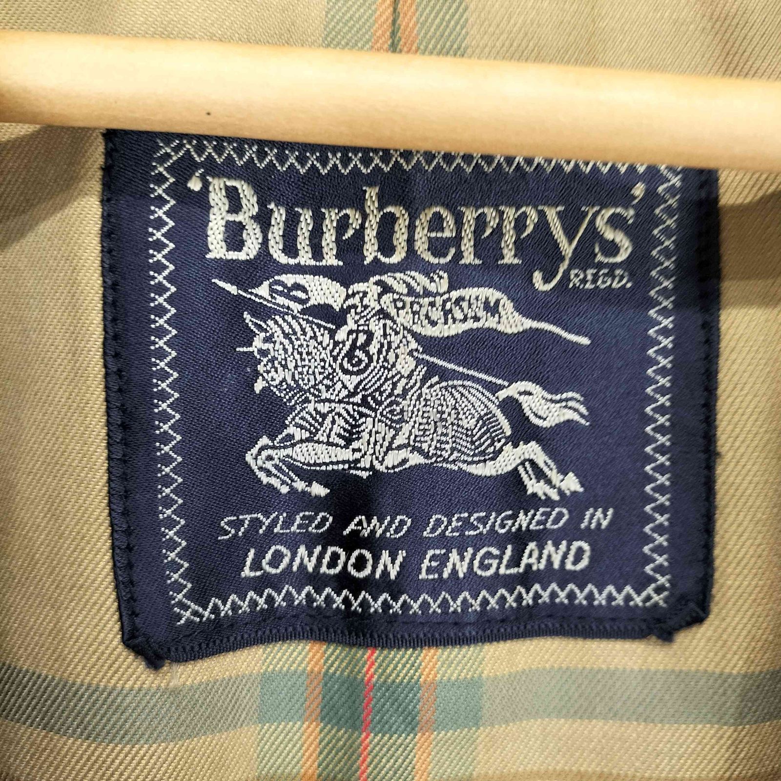 バーバリーズ BURBERRYS 70S~ 裏地チェック柄ステンカラーコート