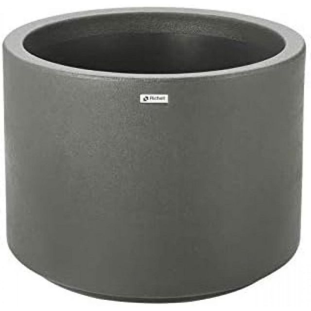 リッチェル タウンプランターWS 丸60型 プレーン ダークグレー 底面給水機能付き 大型プランター
