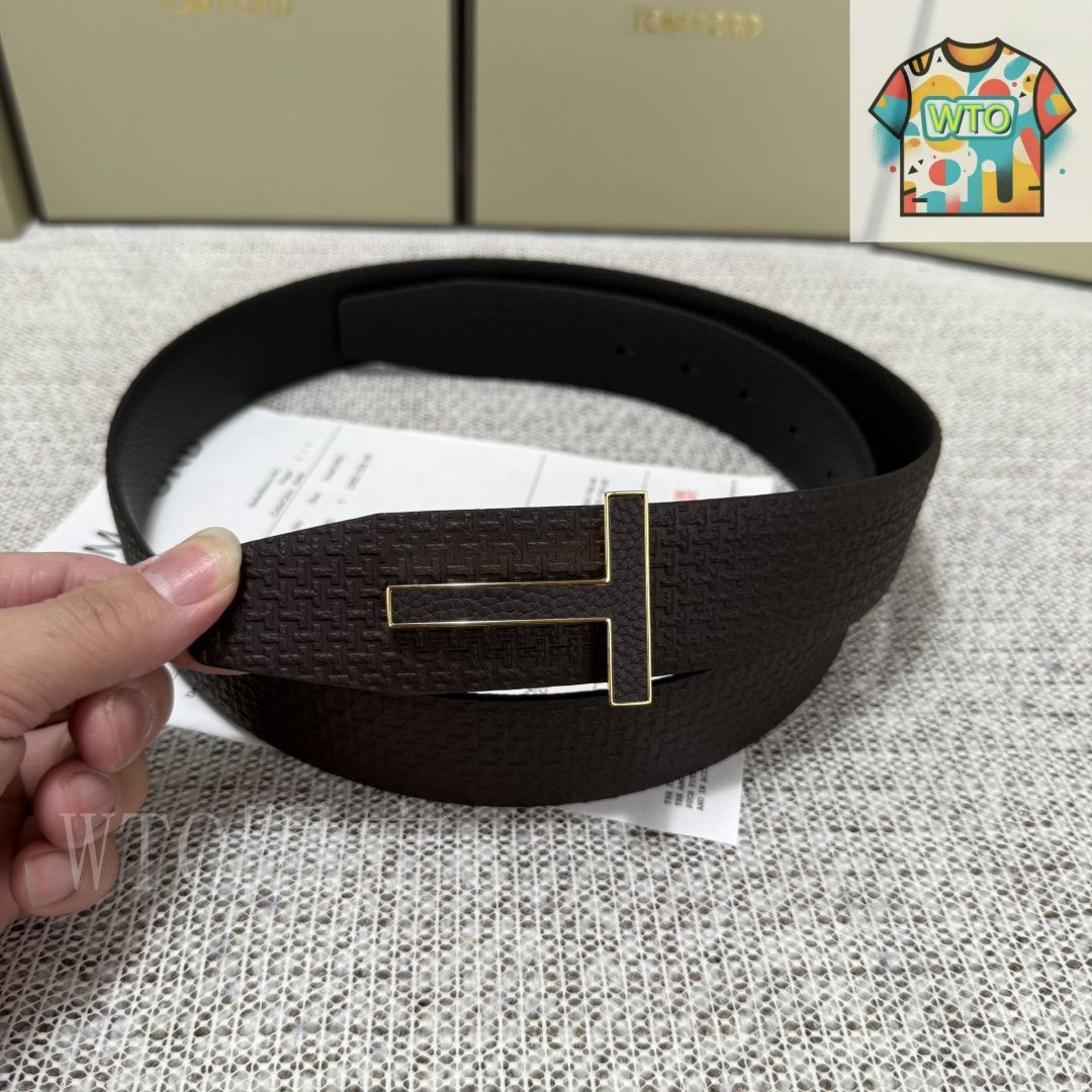 TOM FORD レザーベルト トムフォード【TOM FORD】クロコダイル型押し レザー ベルト