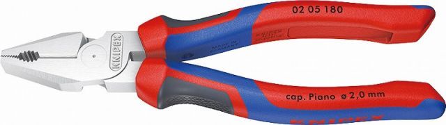 クニペックス(KNIPEX)強力型ペンチ180mmコンフォートハンドル【3Kグリップ】0205-180