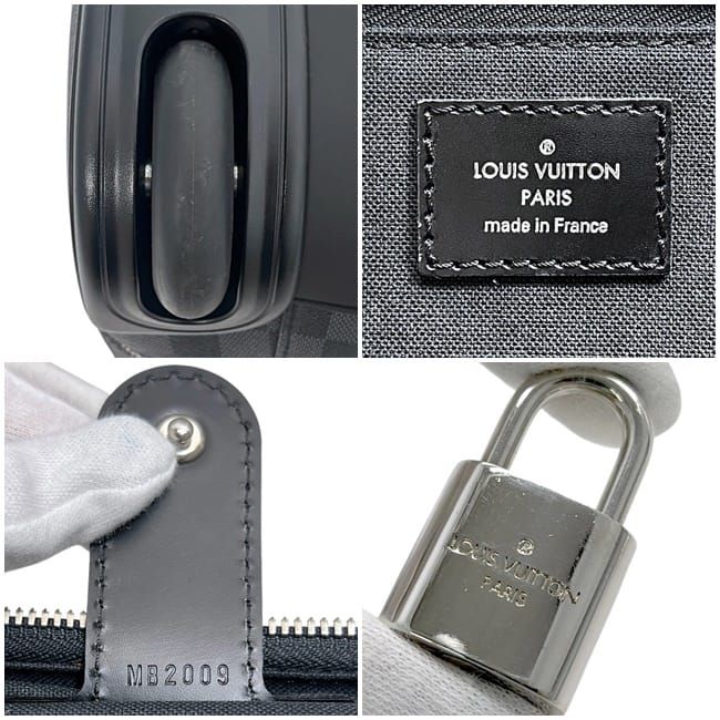 ルイ ヴィトン スーツケース パイロットケース ブラック グレー ダミエ