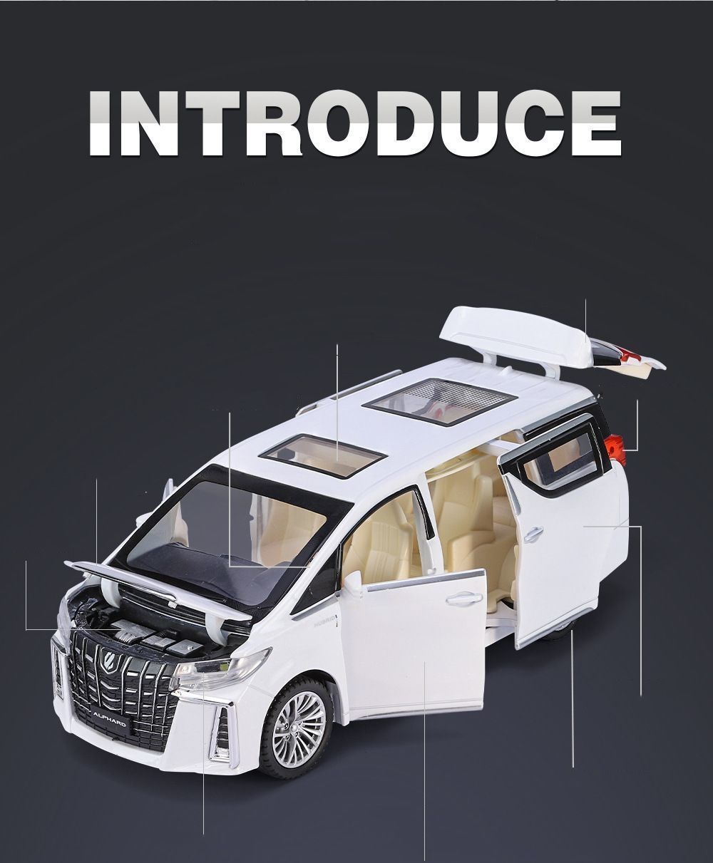 トヨタ TOYOTA アルファード 1/24 ミニカー ホワイト H48