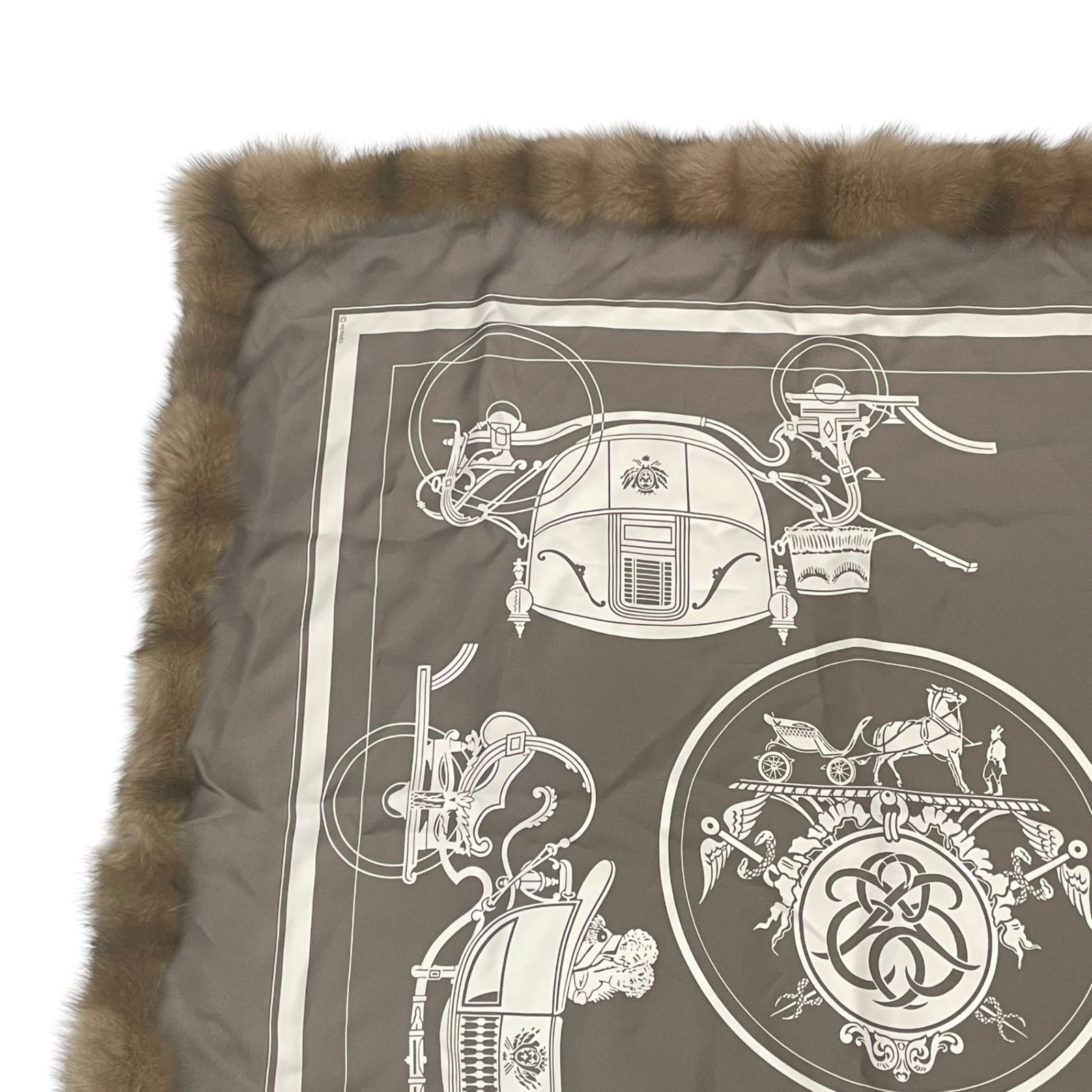 新品同様 HERMES エルメス スカーフ 大判 カレ90 エクスリブリス