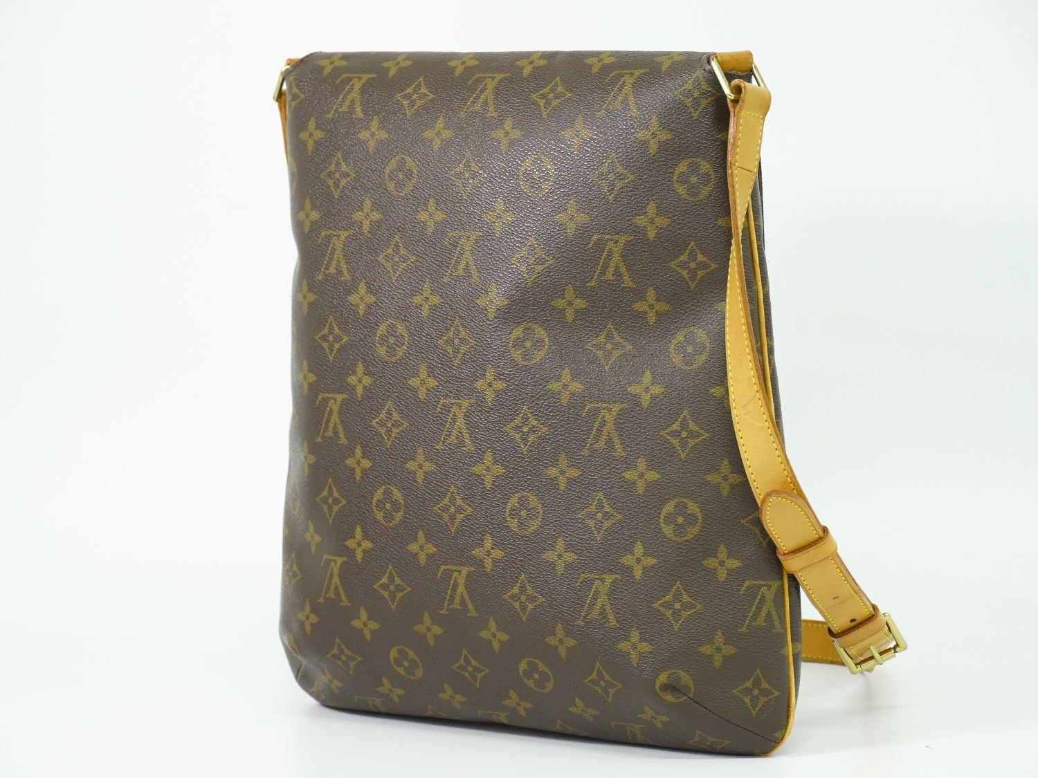 本物 ルイヴィトン LOUIS VUITTON LV ミュゼット モノグラム ショルダーバッグ ポシェット ブラウン M51256 Musette ビトン バッグ フォロー割