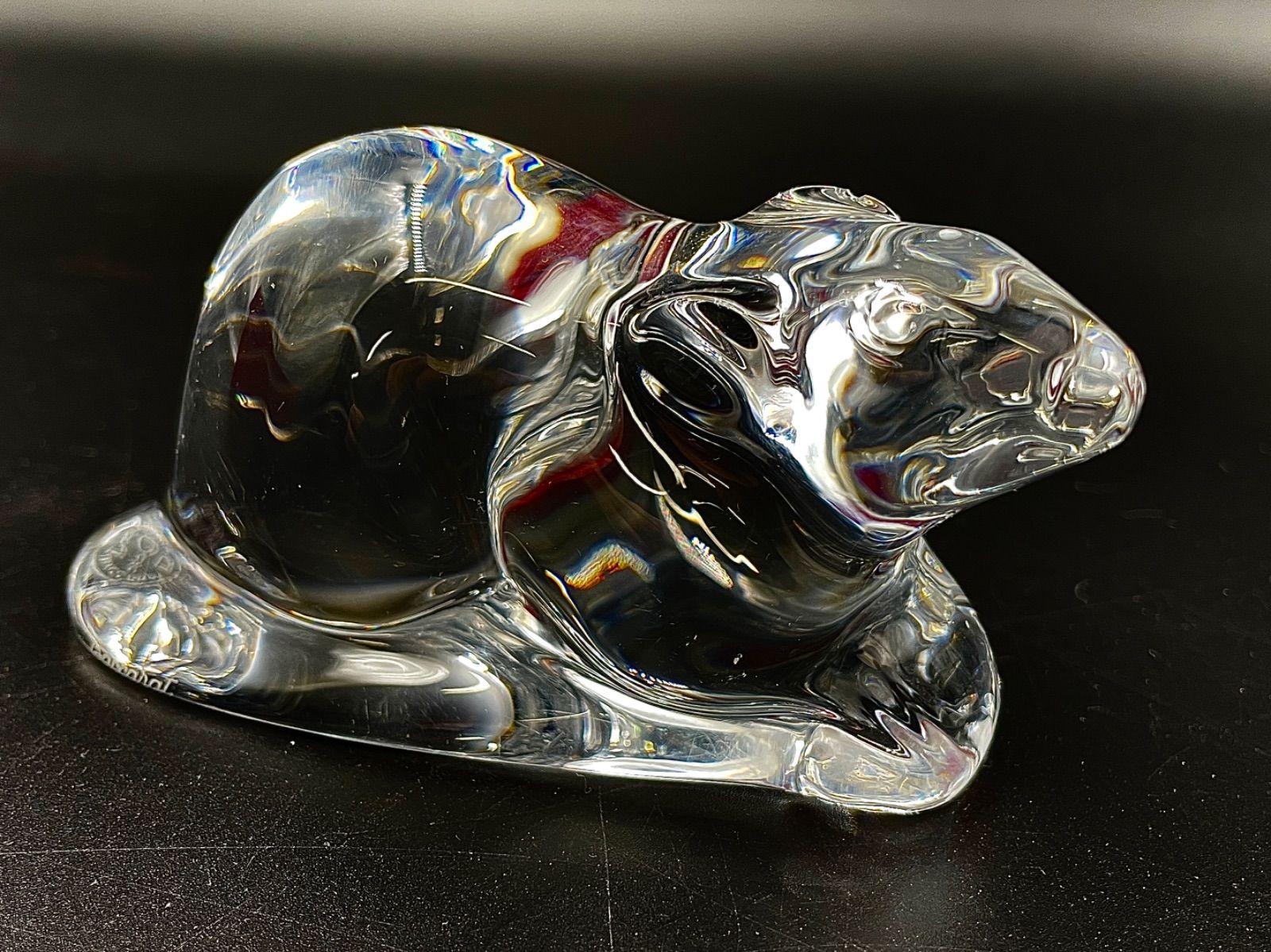 C-12036 Baccarat バカラ ネズミ ねずみ 鼠 クリスタルガラス クリア フィギリン ガラス 置物 置き物 インテリア