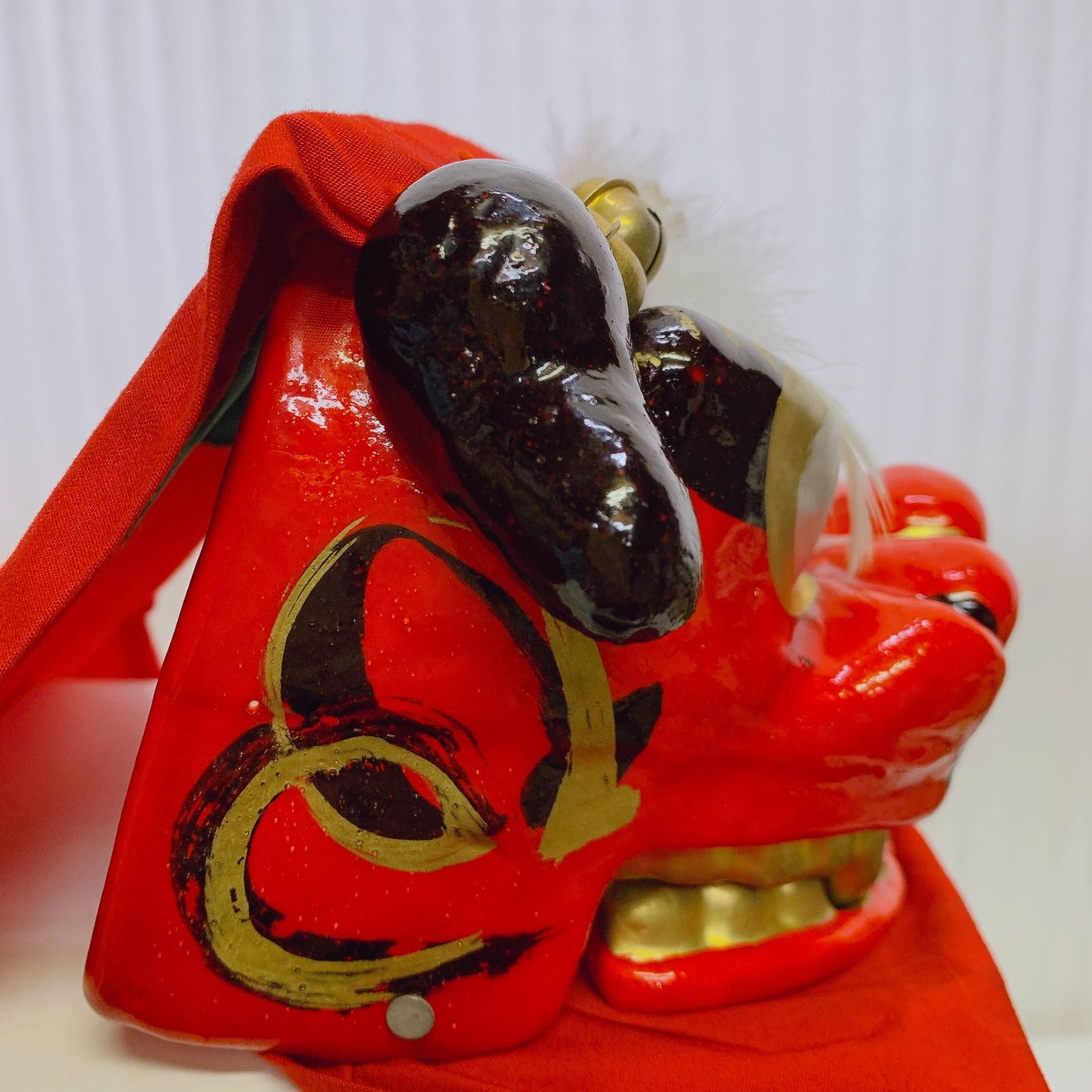 希少 手獅子 日本舞踊 小道具 獅子舞 赤獅子 舞手獅子 獅子頭