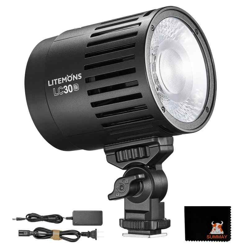 Godox LC30Bi Litemons 卓上 LED ライト 連続出力照明 均一な照明 高輝度 強い集中光 38W 3200K±6500K CRI95 TLCI96 特徴 小型製品の写真撮影お