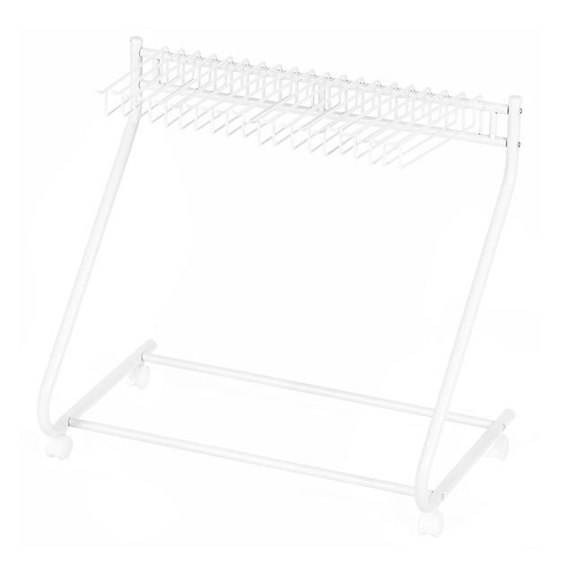 スラックスハンガー パンツラック 20本掛け 10本掛け キャスター コンパクト ズボンハンガー スリム 白