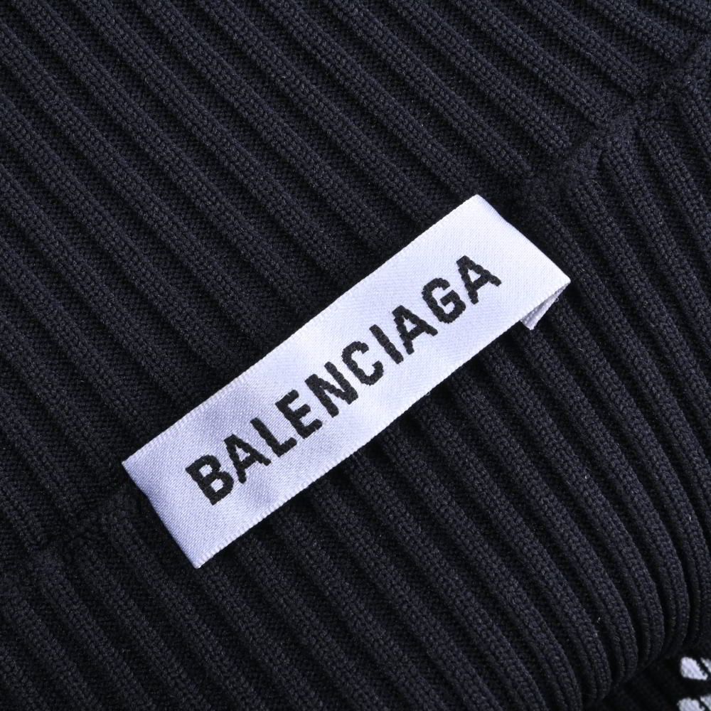 BALENCIAGA ロゴプリント ワンピース BALENCIAGA ロゴプリント オールオーバー ハイ リブ ワンピース