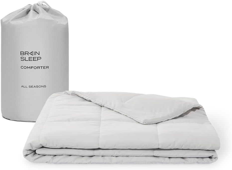 BRAIN SLEEP ブレインスリープ コンフォーター オールシーズンズ シングル ライトグレー 掛け布団 一年中使える 布団 春 夏 秋 冬 インナーケット 自動調温素材 暑い時は涼しく寒い時は暖かく リバーシブル 洗える 軽量 コンパクト