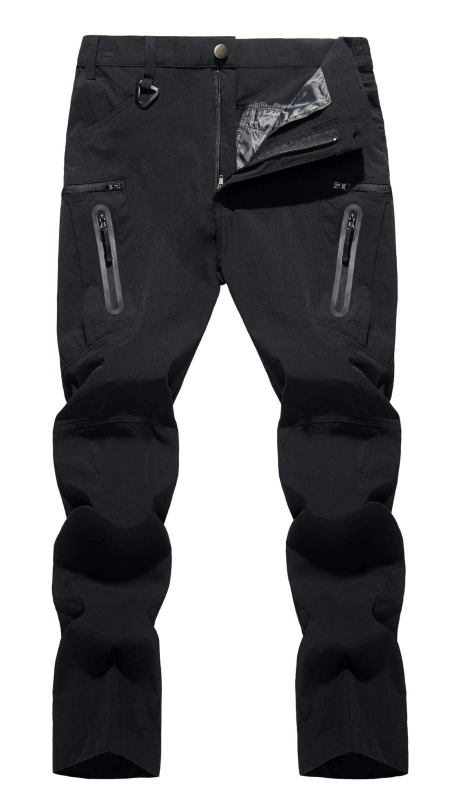 Size L_Color ブラック TACVASEN ロングパンツ メンズ 春 夏 作業着ズボン 速乾 撥水ズボン トレッキングパンツ ミリタリー 登山ズボン 吸汗 バイクパンツ 釣りウェア 春秋 ブラック L