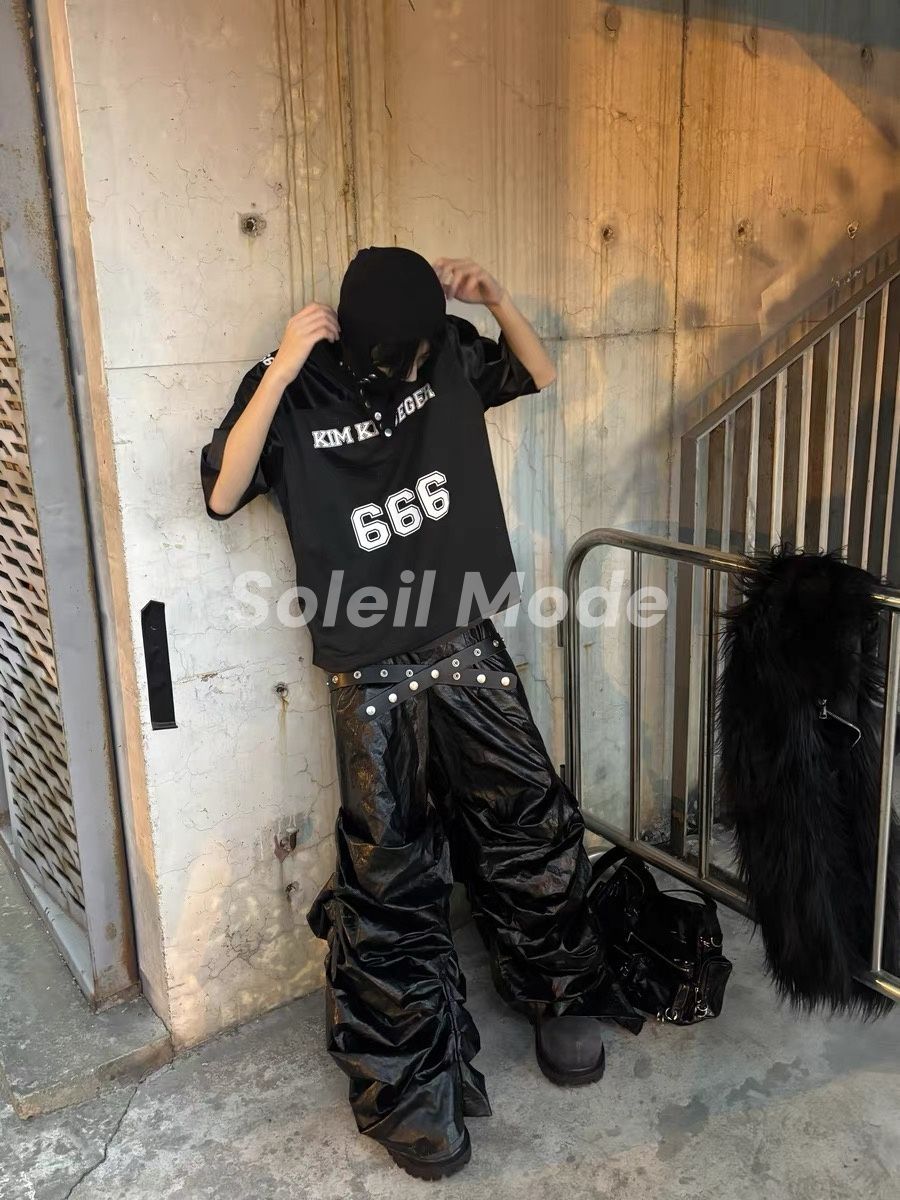 brrsos フレアパンツ opium HESNTLS opium フレアパンツ ワックス加工