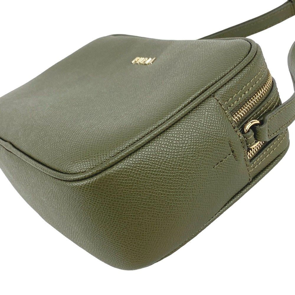 □美品□ フルラ リリー ショルダー バッグ ポシェット ポーチ 型押し  