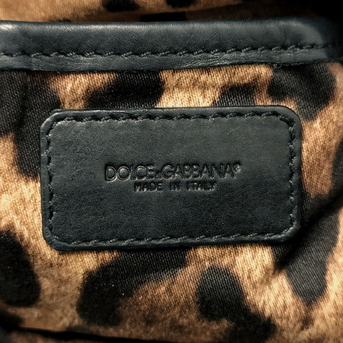 DOLCE&GABBANA(ドルチェアンドガッバーナ) ハンドバッグ - 黒 レザー