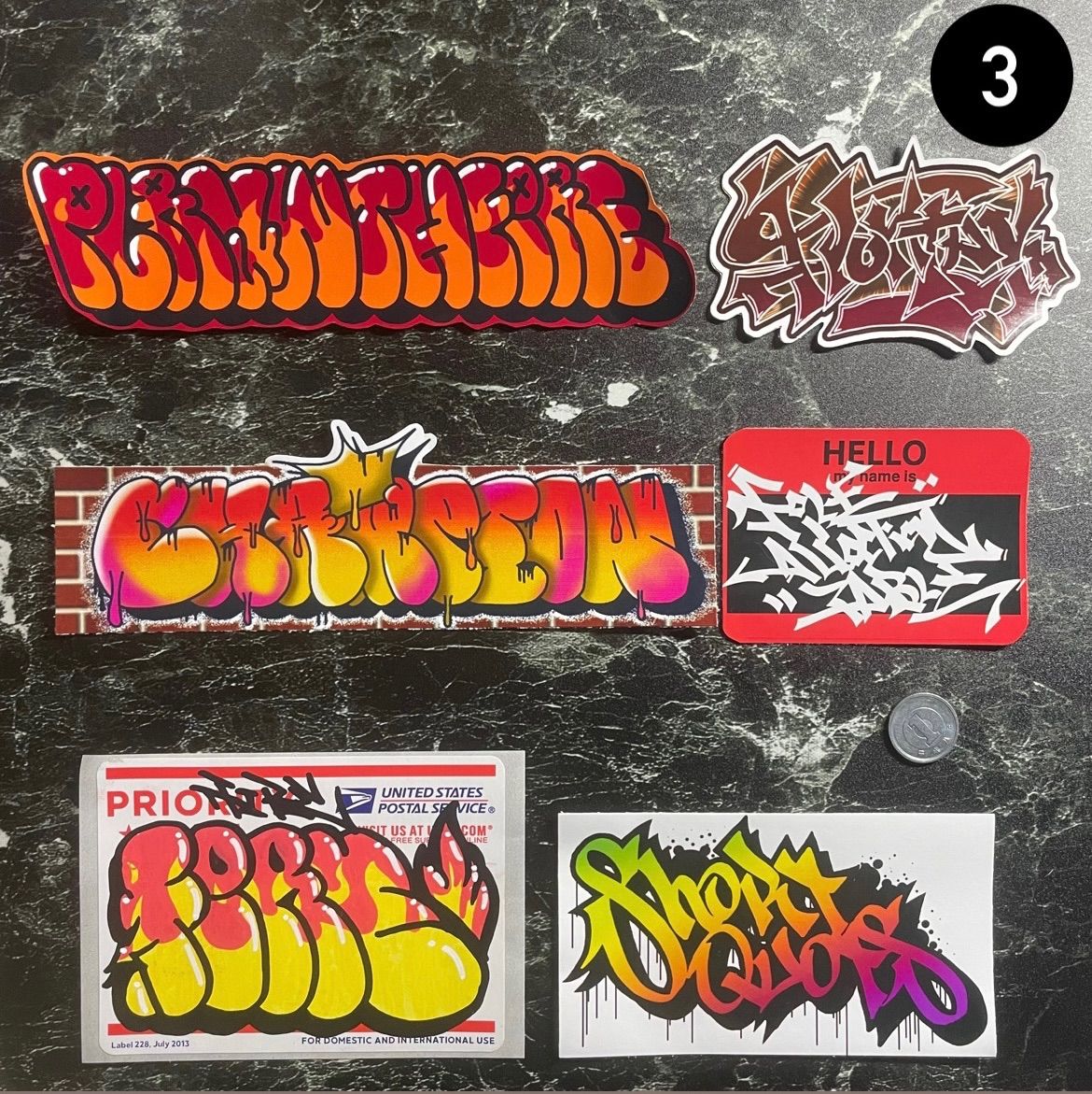 ① グラフィティー ステッカー 6枚セット graffiti グラフィティ