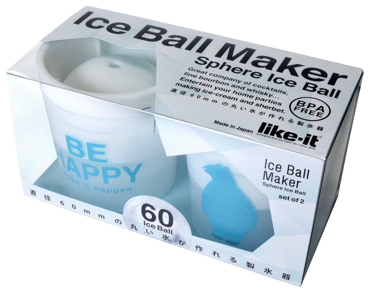 人気商品】約Ф7.5×高7.5cm 2個セット ホワイト アイスボールメーカー 日本製 製氷皿 STK-06L (like-it) 2P ライクイット  - メルカリ