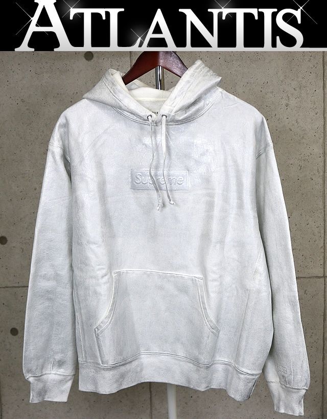 SUPREME 銀座店 シュプリーム ×マルジェラ BOXロゴ パーカー 裏起毛 メンズ size Ｍ 白系 100591