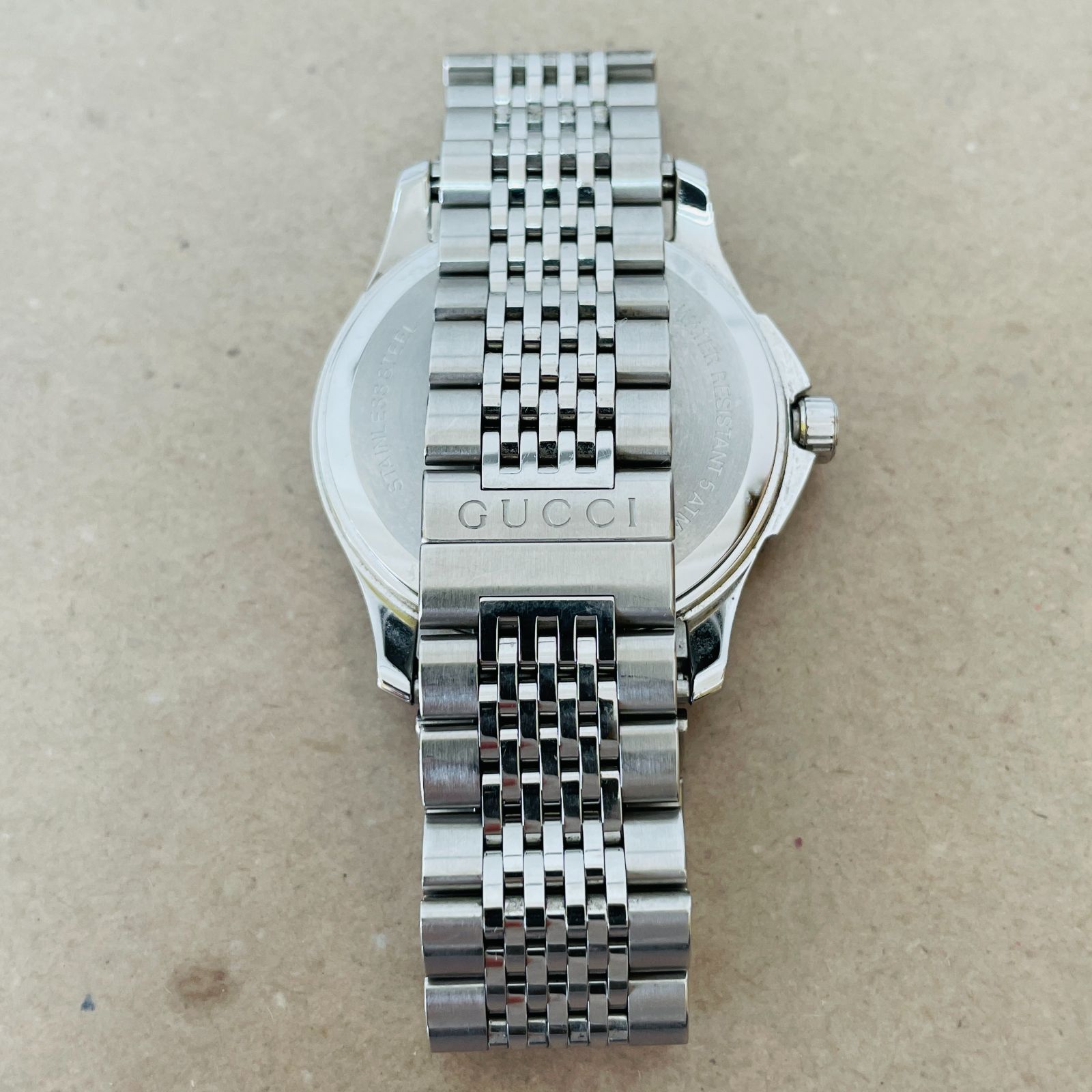 GUCCI グッチ Gタイムレス デイト 白×シルバー文字盤 クォーツ