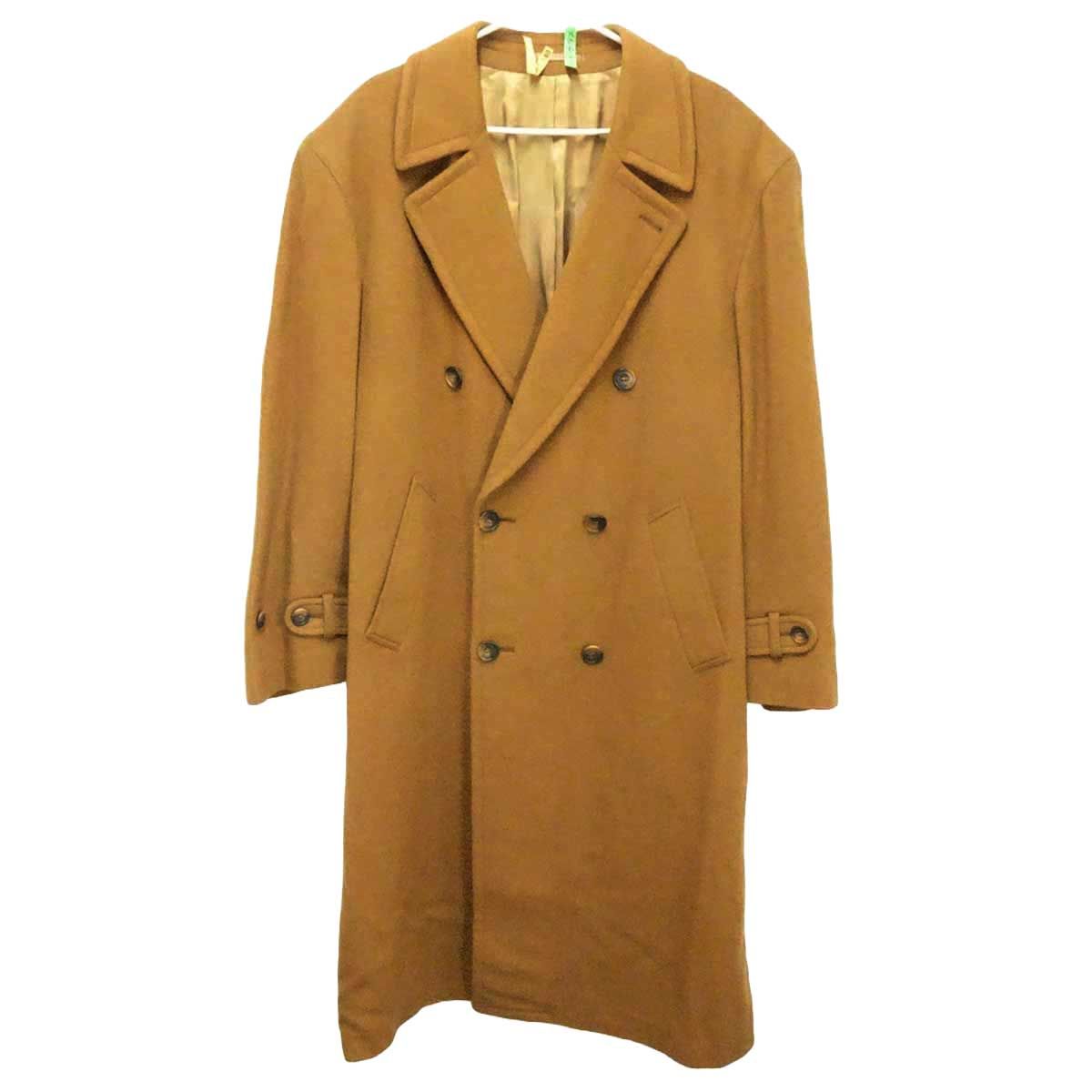 セリーヌ カシミヤ混 チェスターコート TRIESTE 52 キャメル メンズ