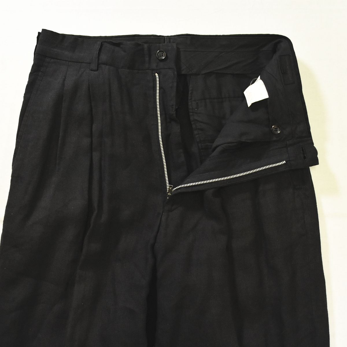 90年代　コムデギャルソン オム　コットン　スラックス　AD1993 田中オム COMME des GARCONS HOMME / 90s 2tuck cotton pants navy