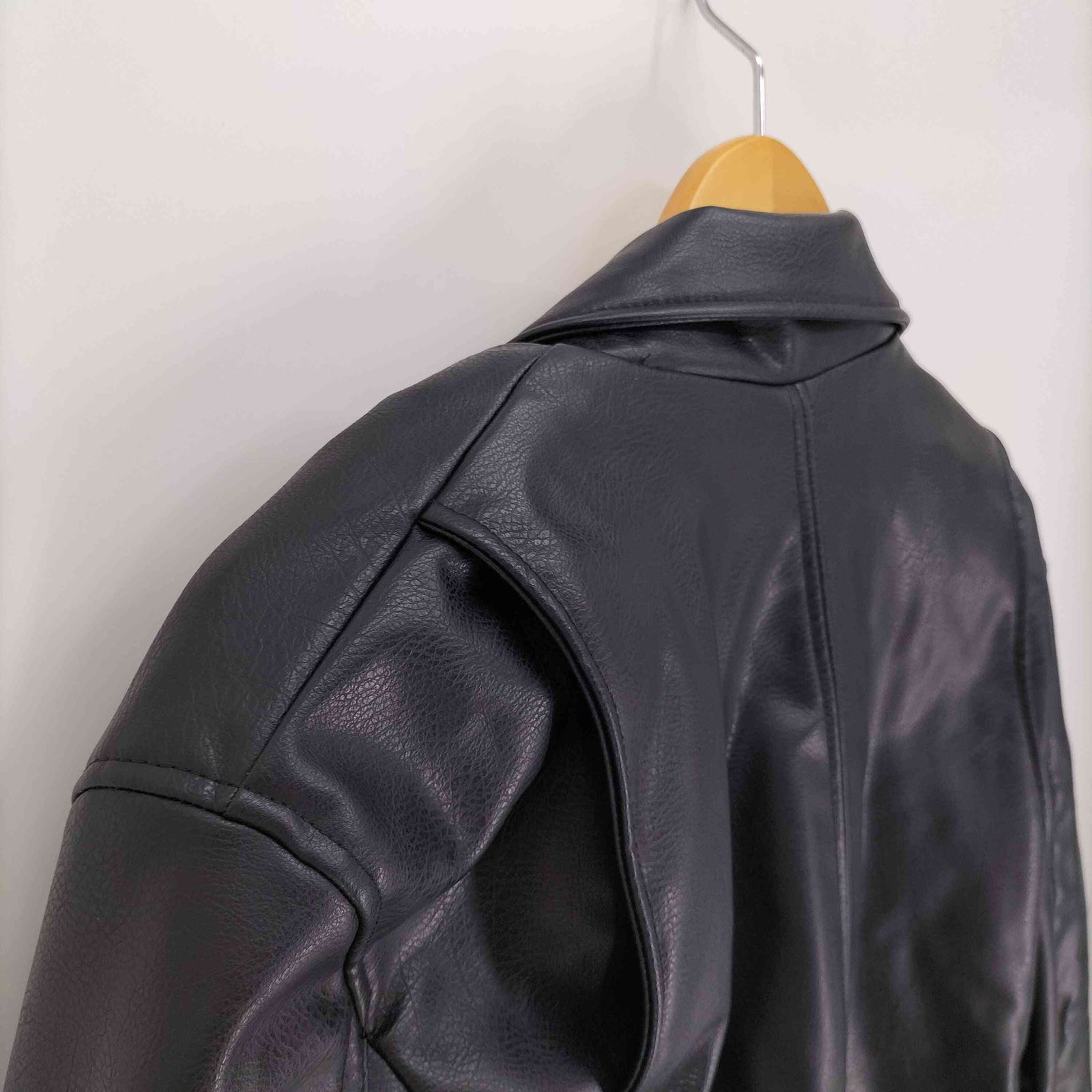 【美品】ザラ　ダブルライダースジャケット　ダメージ加工　羊革　S　ブラック MET'Z レザー ダブルライダース 馬革 L ブラウン 高品質