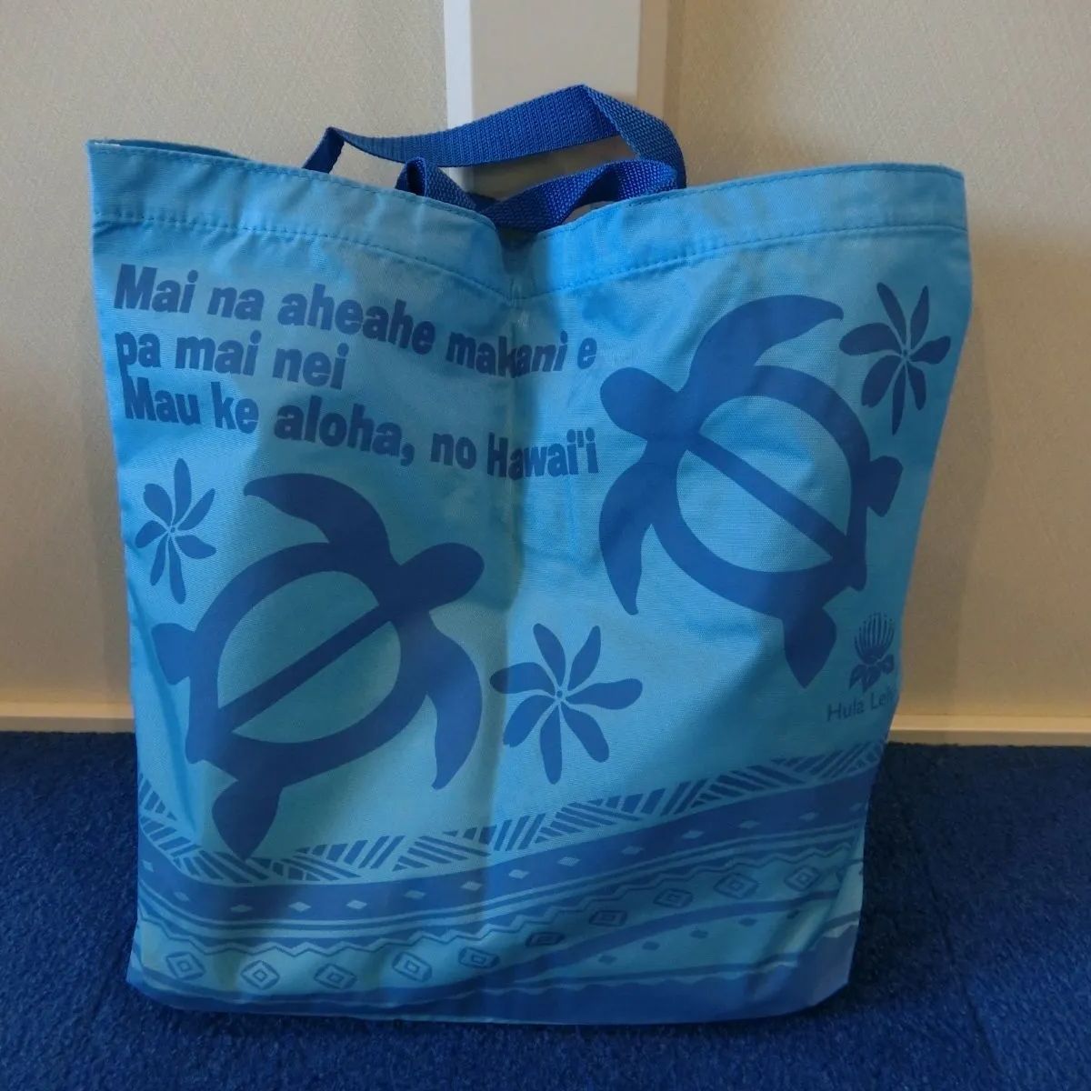 OHANA>ホヌ ホヌ柄 エコバッグ トートバッグ レフア ホヌ プルメリア  