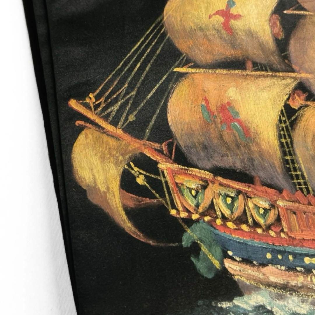 アンティーク　如源鶴素　名古屋帯　南蛮船　海　波　金陵　着物　121a d アンティーク 如源鶴素 名古屋帯 南蛮船 海 波 金陵 着物 121a d