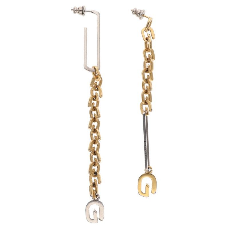 Gリンクアシンメトリーピアス レディース