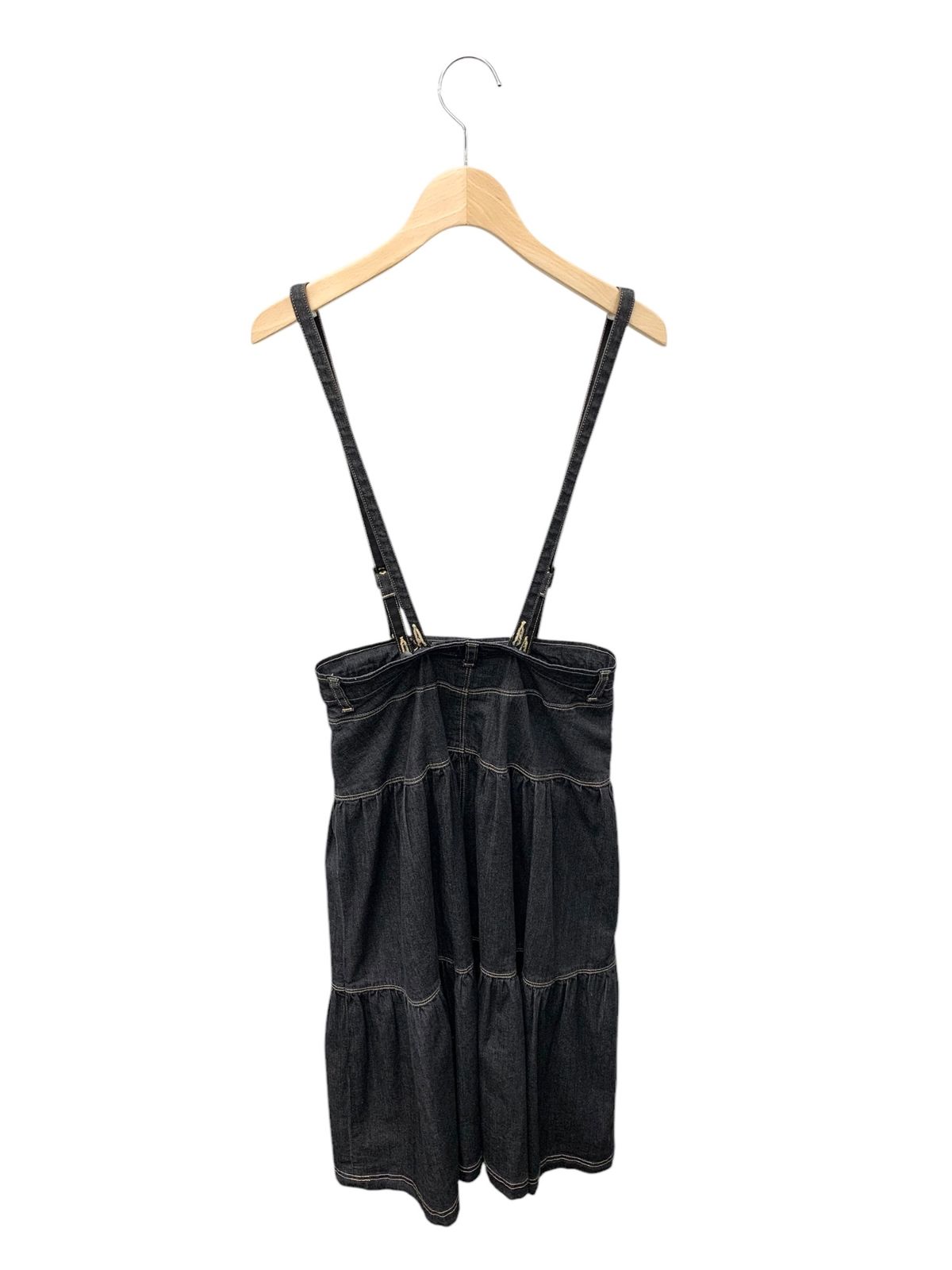 エムズグレイシー エムズグレイシー 217124 デニムスカート 36 ブラック ティアード