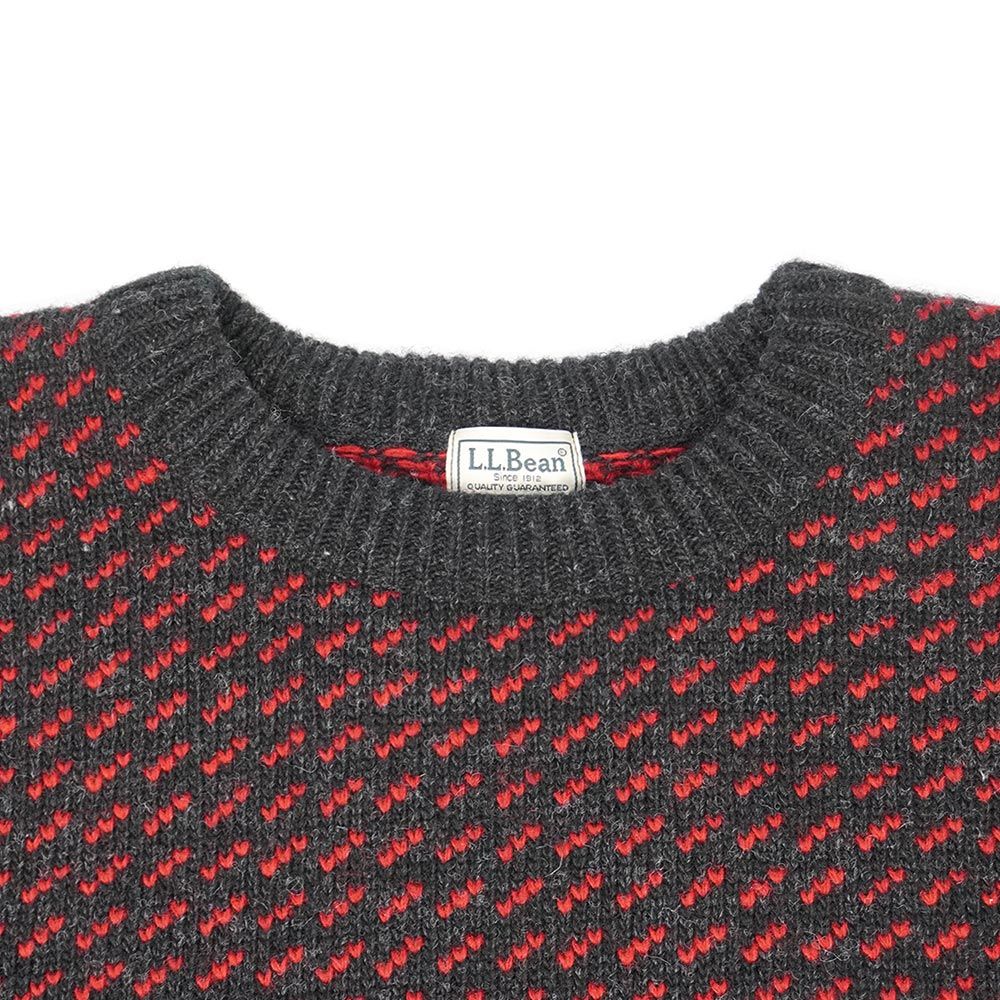 エルエルビーン L.L.Bean 80s 80年代 バーズアイ柄 ウールニット 