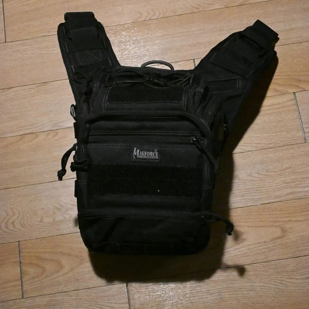 巾着トートバッグ】ブラック/リップストップ ミリタリー USARMY 巾着