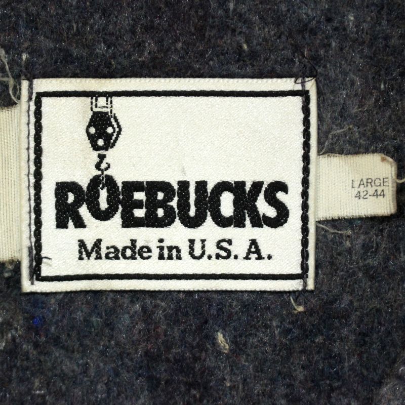 80s USA製 vintage ROEBUCKS 襟コーデュロイ 裏地ブランケット