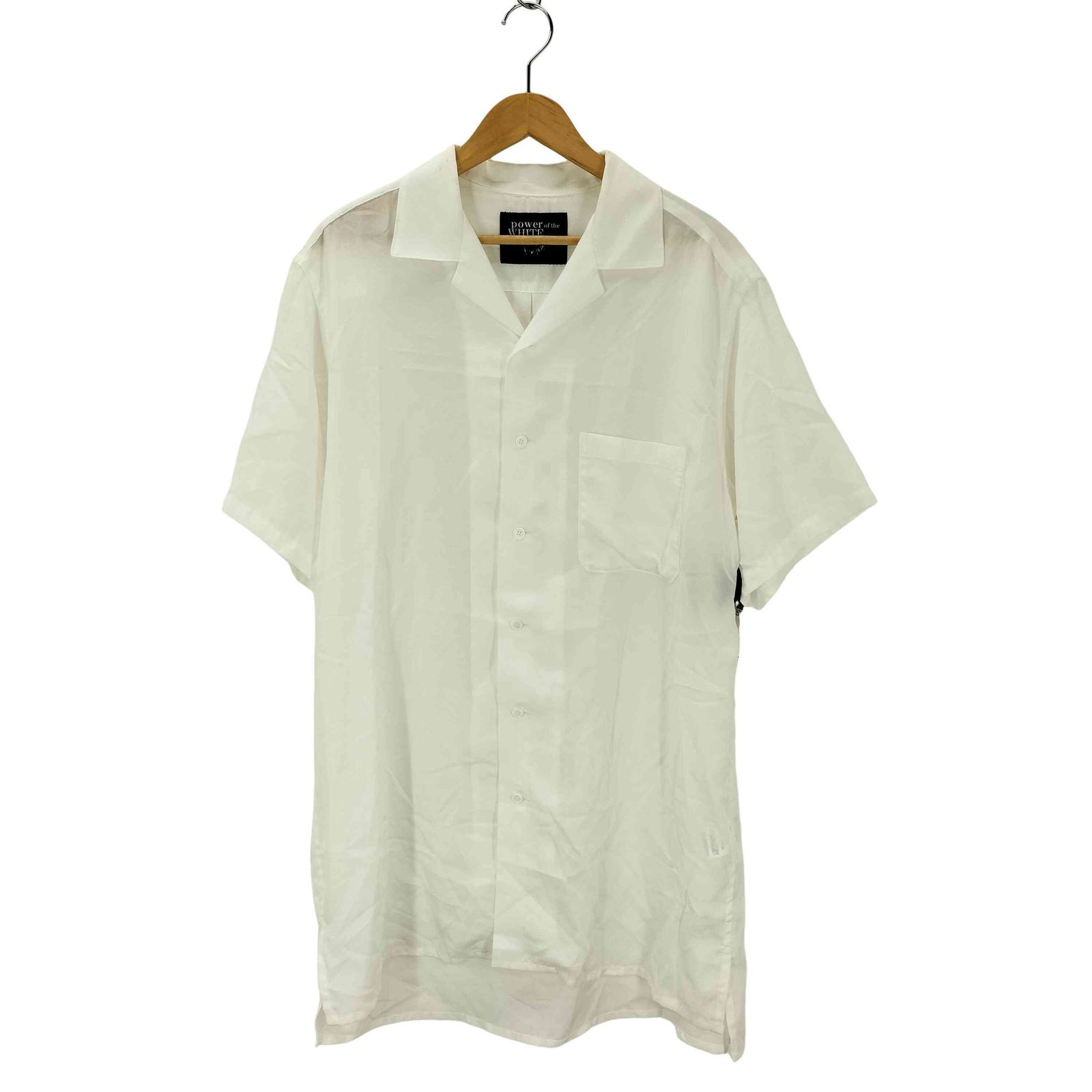 ヨウジヤマモト Yohji Yamamoto power of the WHITE shirt OPEN COLLAR 