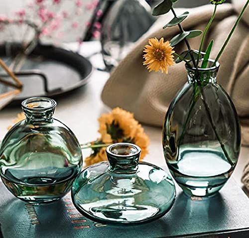 【♥新品✨】花瓶花器 3つセット北欧 ガラス 小さな フラワーベース - ガラス