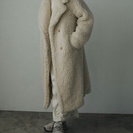 新品 タグ付き 未使用 anuke アンヌーク Ecofur Over Coat エコファーオーバーコート オフホワイト サイズ36 定価¥33,000 ファーコート オーバーサイズ レディース 冬 ゴーゴー古着マルイ北千住店 494H久