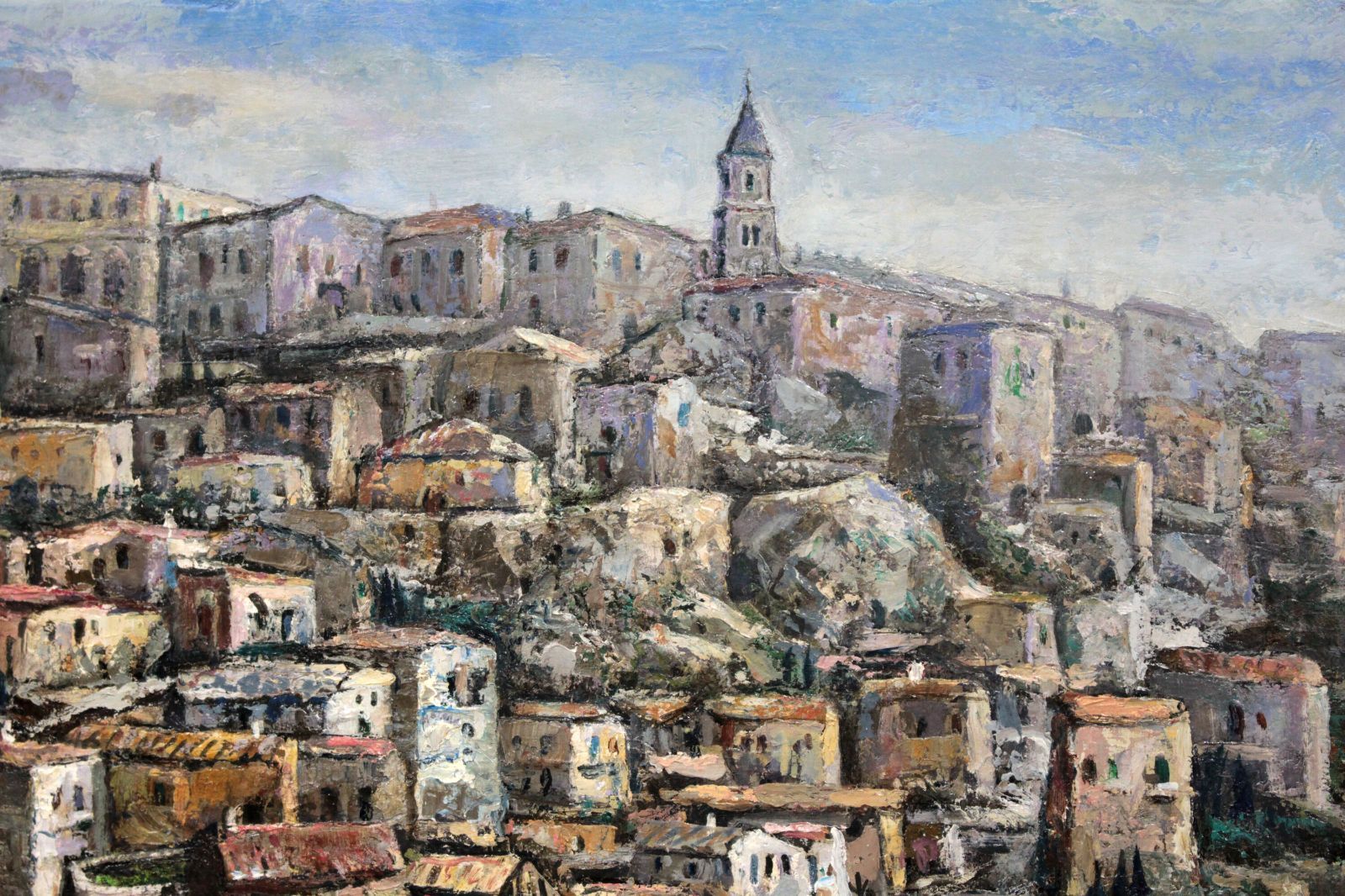 吉本哲 「マテーラ展望」 油絵・油彩画 絵画 吉本哲 「マテーラ展望」 油絵・油彩画 絵画 - メルカリ