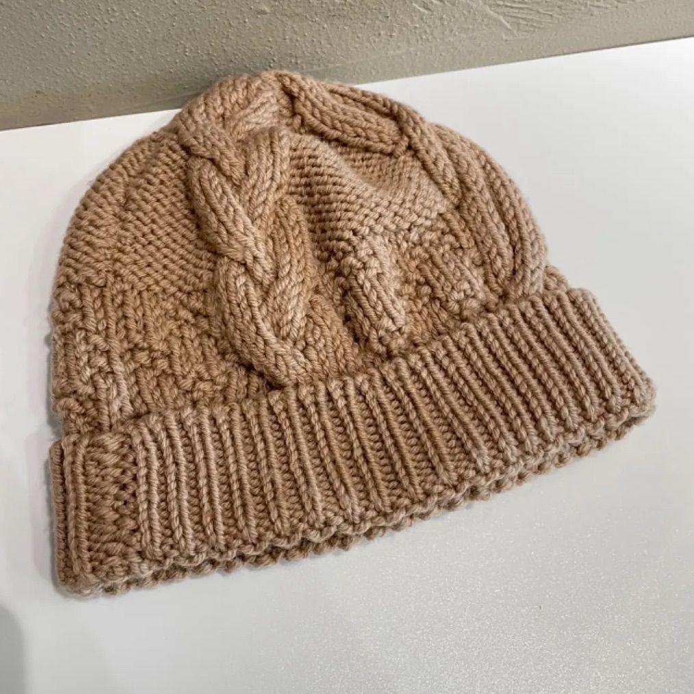 未使用 LOUIS VUITTON ベージュ ニット帽 ルイヴィトン ビーニー・LV