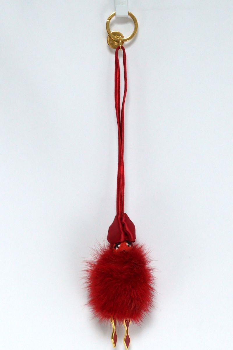 Christian Louboutin ファー ドール バッグ チャーム限定希少 Christian Louboutin ファー ドール バッグ チャーム限定希少